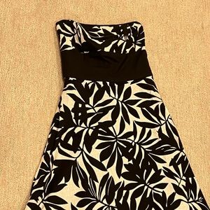 Black and Off white strapless Sundress